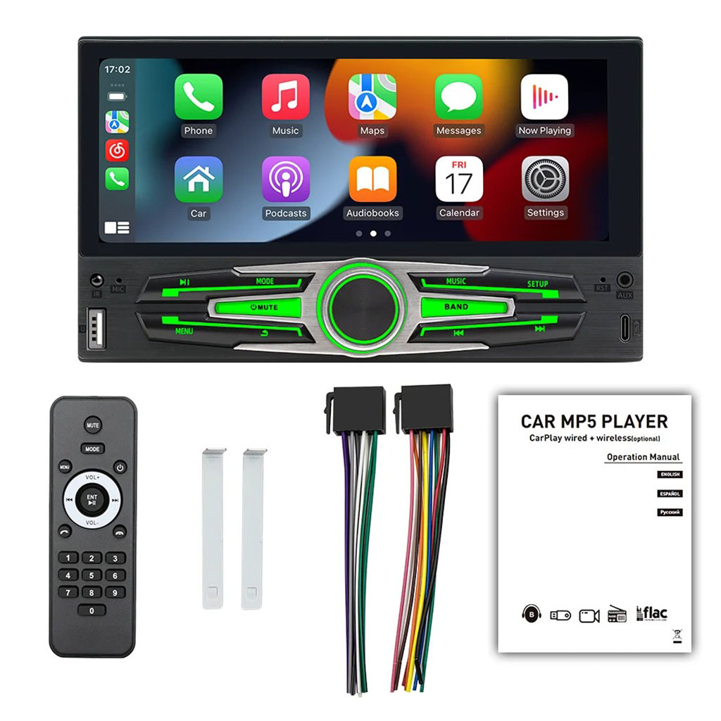 Autoradio MP5 universel pour voiture 6.86 pouces avec fonction Carplay Android Auto – جهاز راديو سيارة