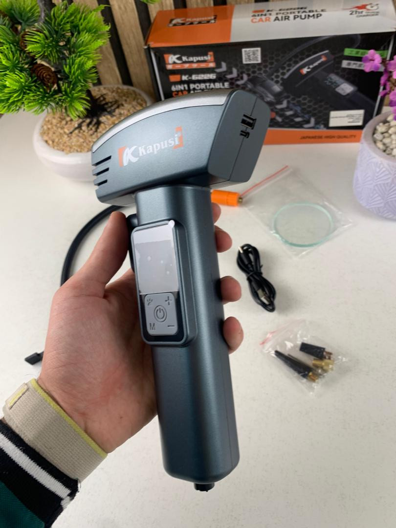 Compresseur d’air Portatif sans fil 150PSI avec 5 modes Kapusi K-6226 – جهاز ضغط الهواء محمول