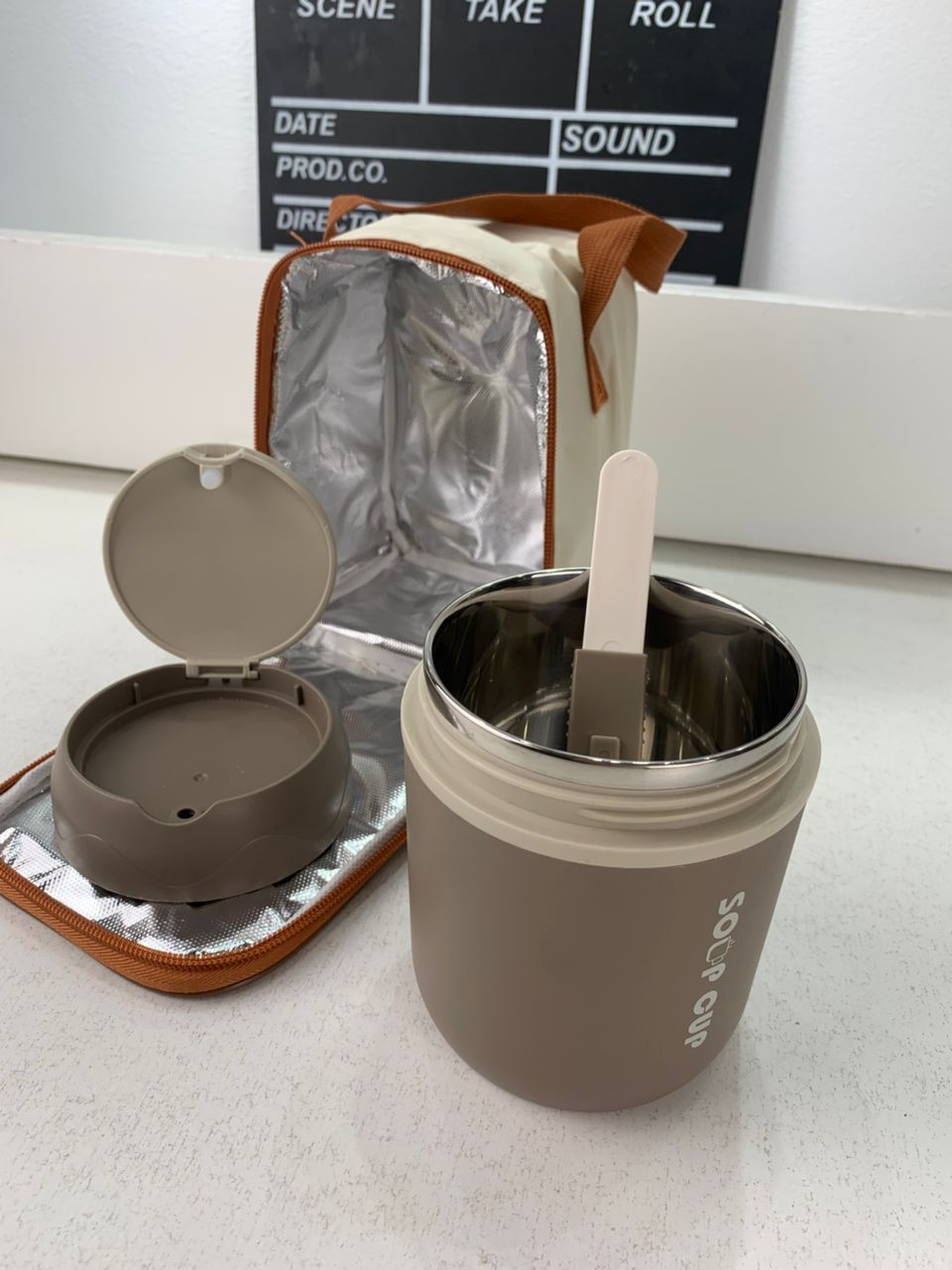 Boîte à Déjeuner Portable pour Soupes avec Sac Isotherme – علبة طعام محمولة