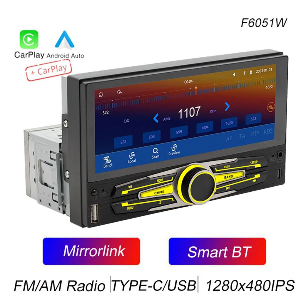 Autoradio MP5 universel pour voiture 6.86 pouces avec fonction Carplay Android Auto – جهاز راديو سيارة