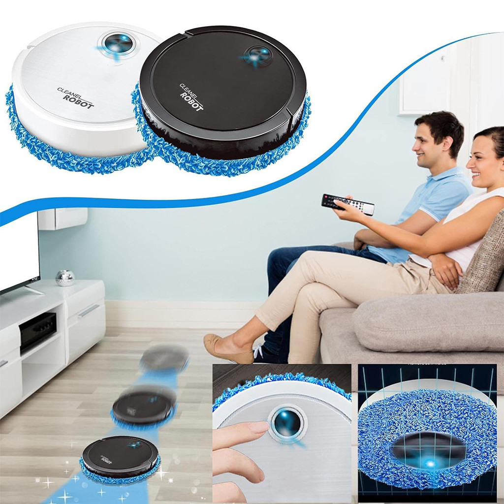 Robot de Nettoyage Intelligent avec serpillère en microfibres – روبوت تنظيف الأرضيات