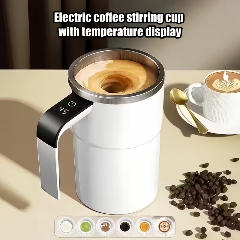 Tasse à café électrique portable avec mesure intelligente de la température – كوب مشروبات ساخنة مع مقياس لدرجة الحرارة