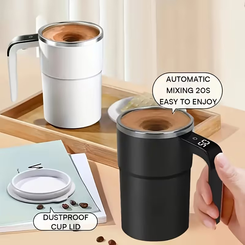 Tasse à café électrique portable avec mesure intelligente de la température – كوب مشروبات ساخنة مع مقياس لدرجة الحرارة