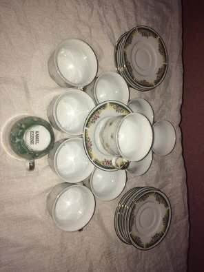 Café au lait /12 tass/7 Plat Nouveau/5 Plat endommagé