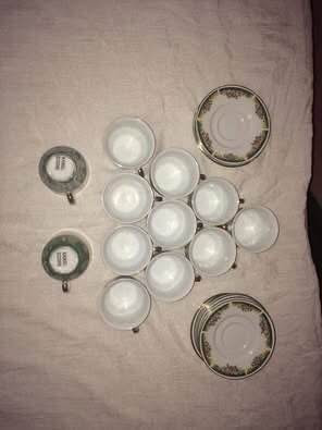Café au lait /12 tass/7 Plat Nouveau/5 Plat endommagé