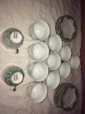 Café au lait /12 tass/7 Plat Nouveau/5 Plat endommagé