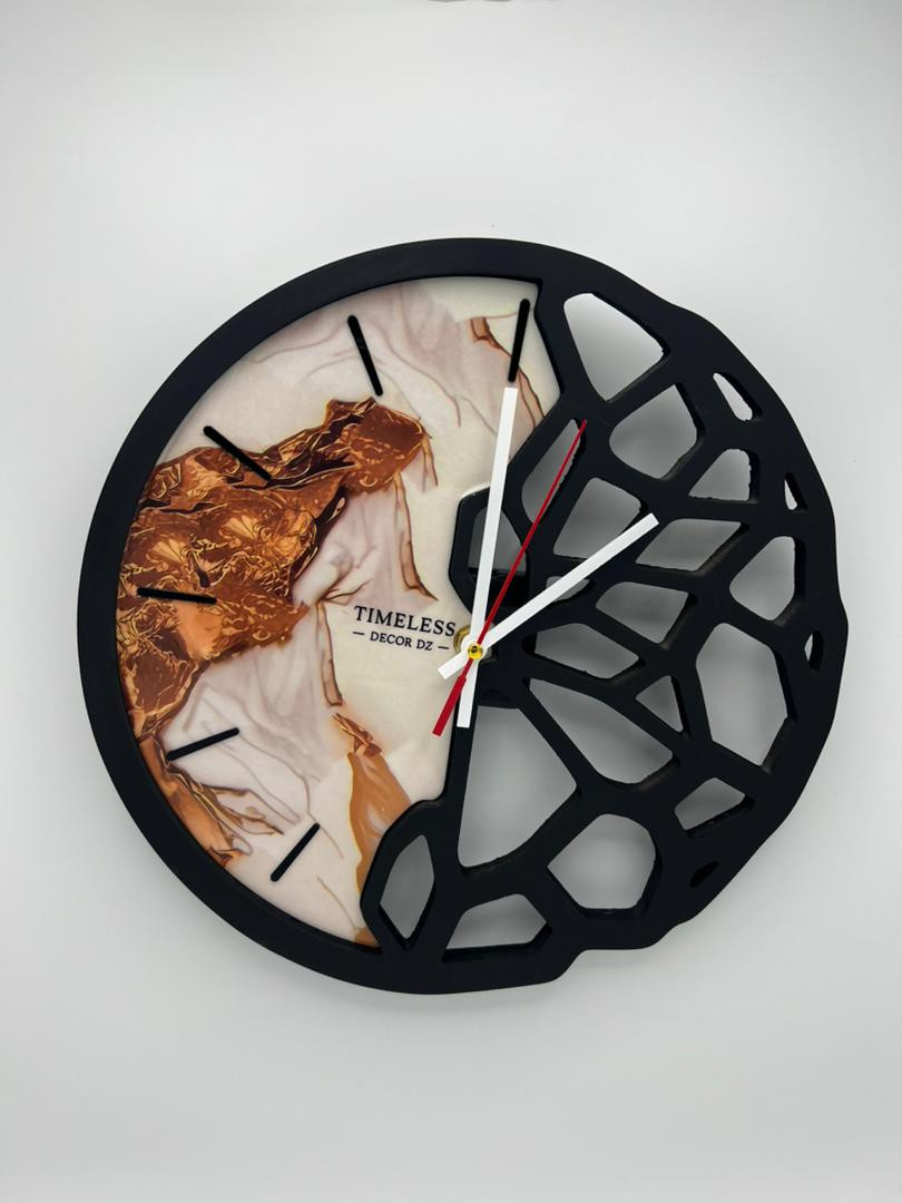 Horloge murale effet cuivrée