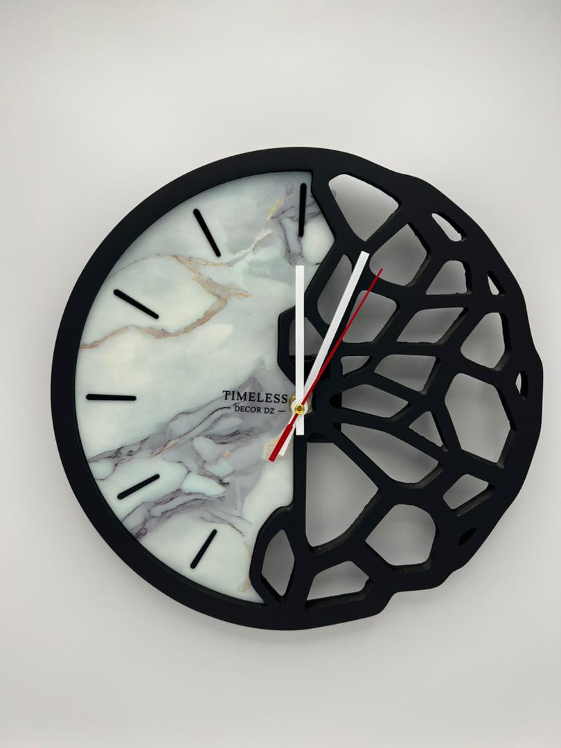 Horloge murale effet marbre