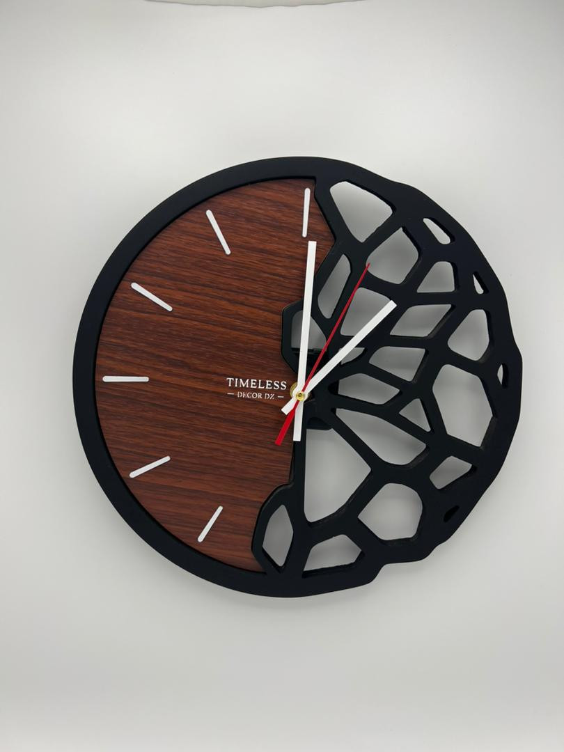 Horloge murale effet bois