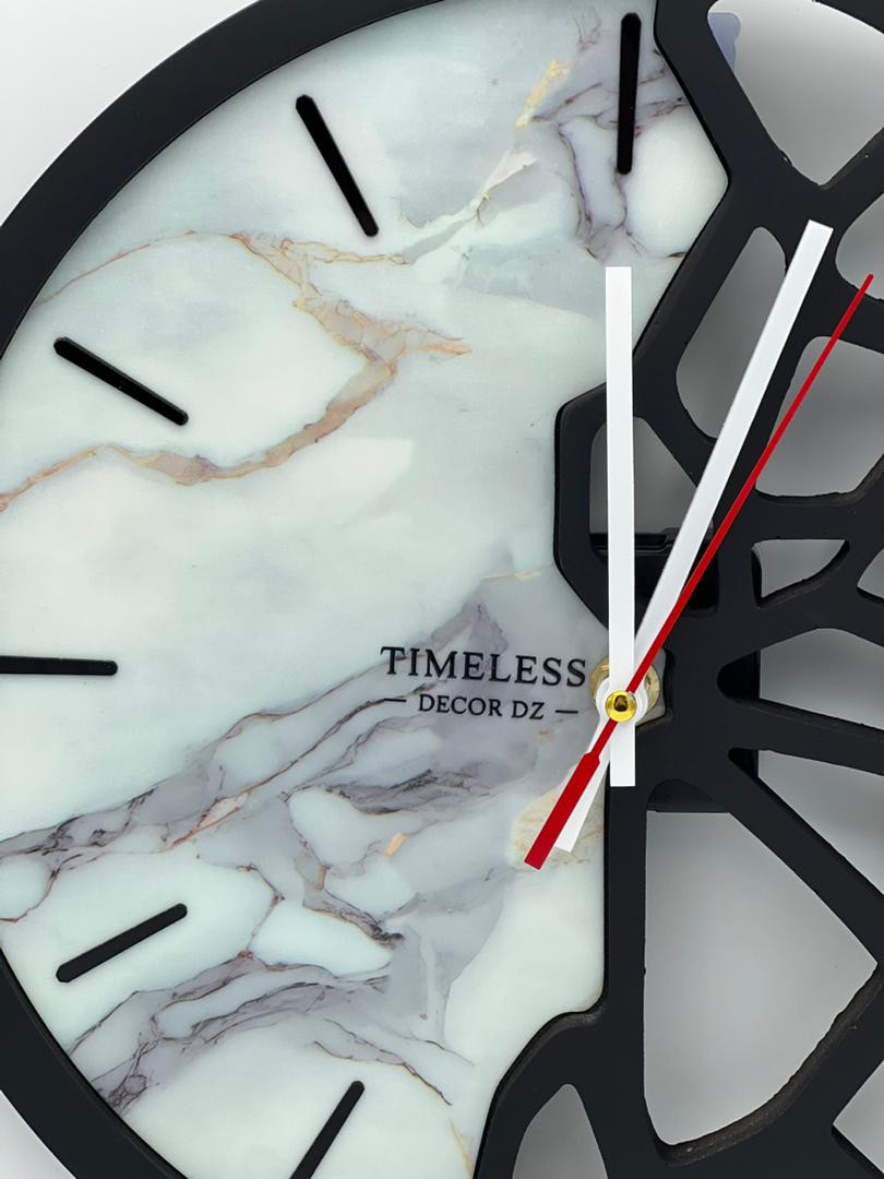 Horloge murale effet marbre