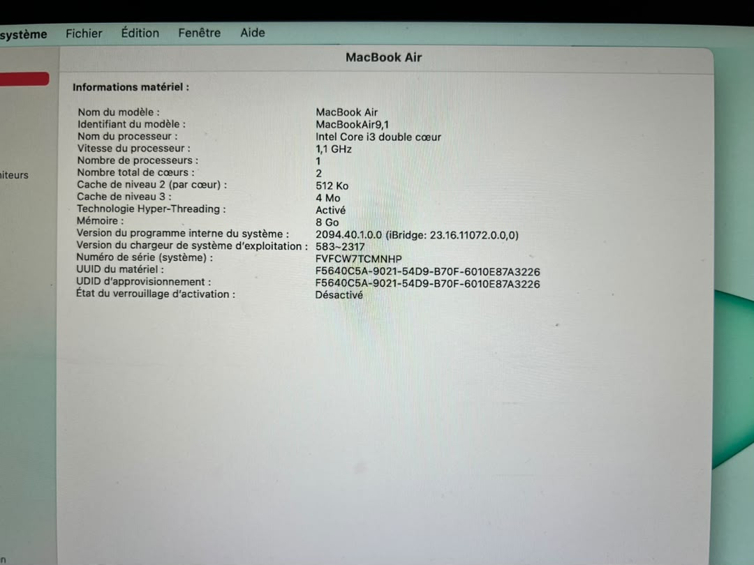MacBook neuf