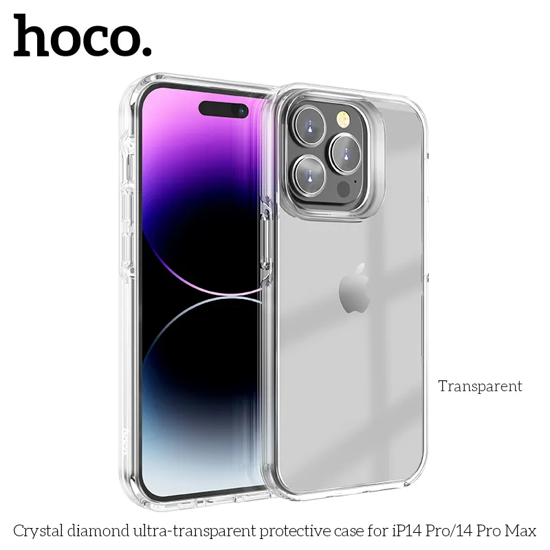 Coque de protection ultra-transparente Crystal Diamonds pour IP14 Pro Max