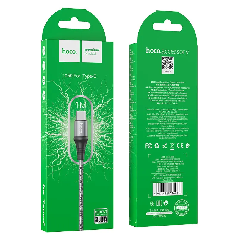 Câble USB vers Type-C « X50 Excellent » synchronisation des données de charge